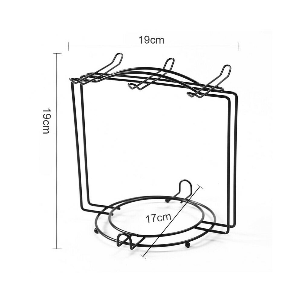 Innovative Hooks Mug Holder Glass Cup Rack Anti-Rust Coated Steel Display Stand