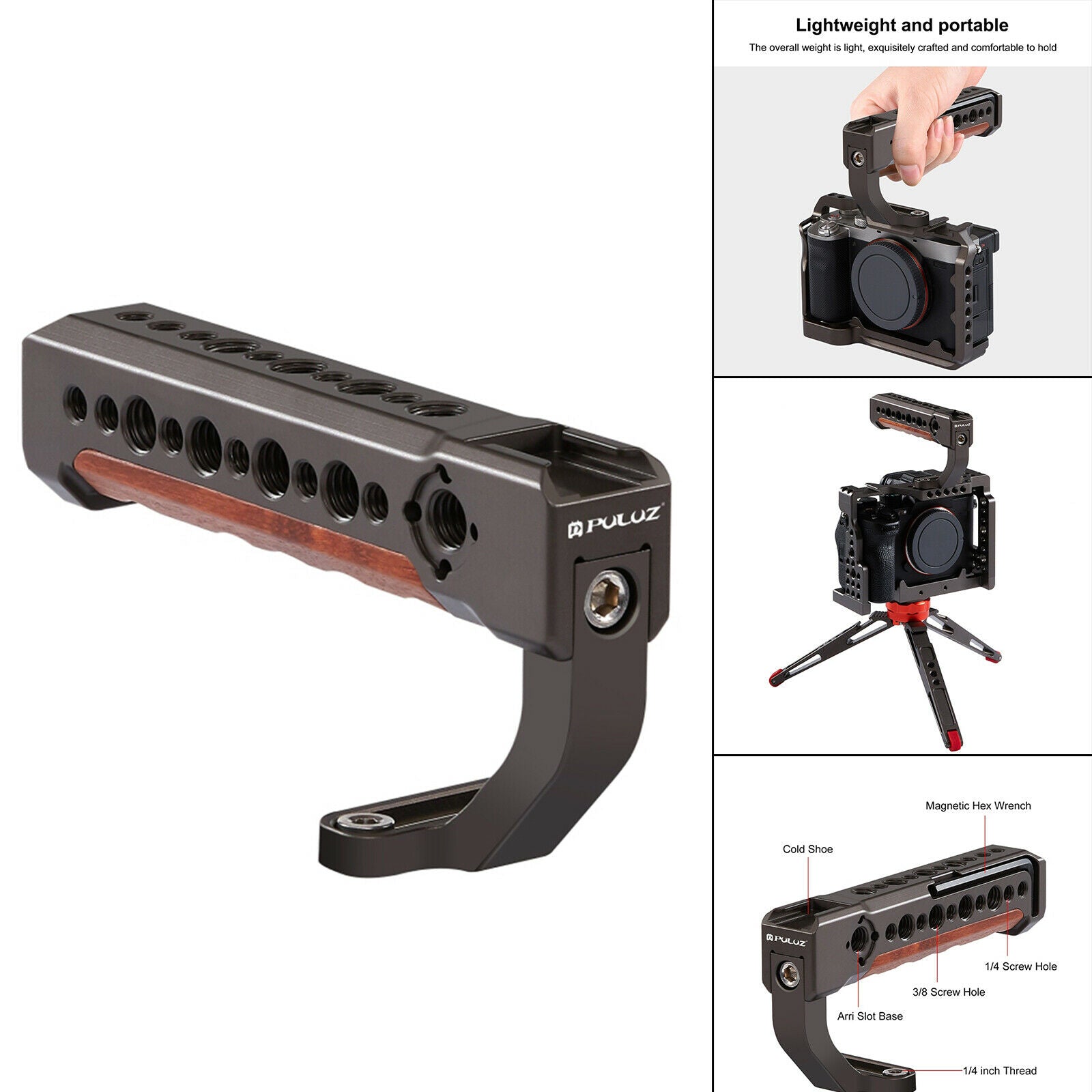 Top Handle DSLR Camera Top Handle for Mirrorless Camera Cage Stabilizer.