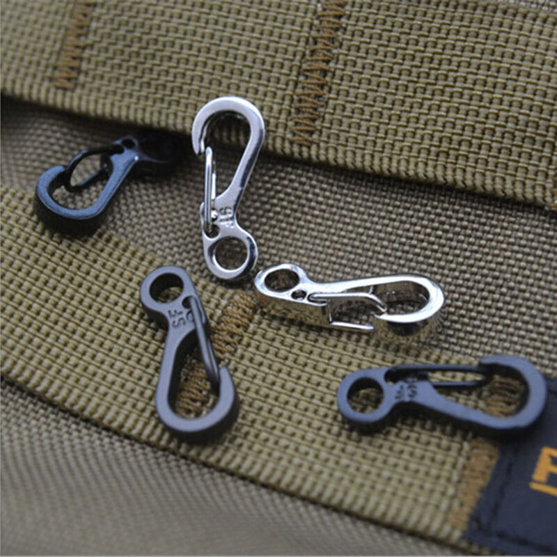 5X Spring SF Hooks Carabiner Key Chain Clip Hook Outdoor Buckle EDC Small.l8
