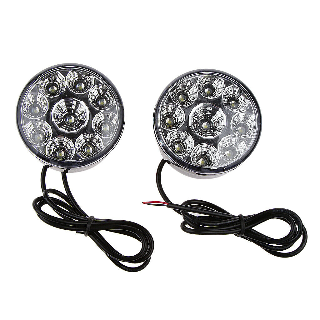 2pcs 4.5W 9 LED DRL Daytime Running Light Headlight Lamp White