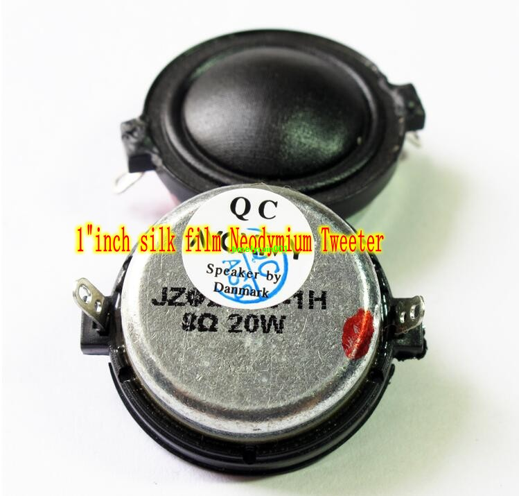 2pcs 1"inch 30mm 8Ω 20W Silk film Tweeters Neodymium Speaker Loudspeaker