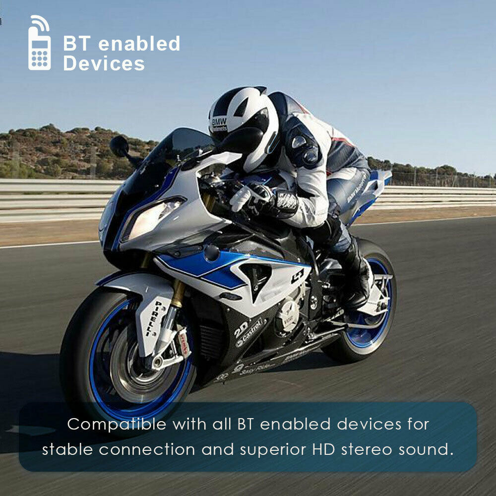 BT12 Motorcycle Helmet Headset Intercom Hands-free Microphone Earphone Bluetooth
