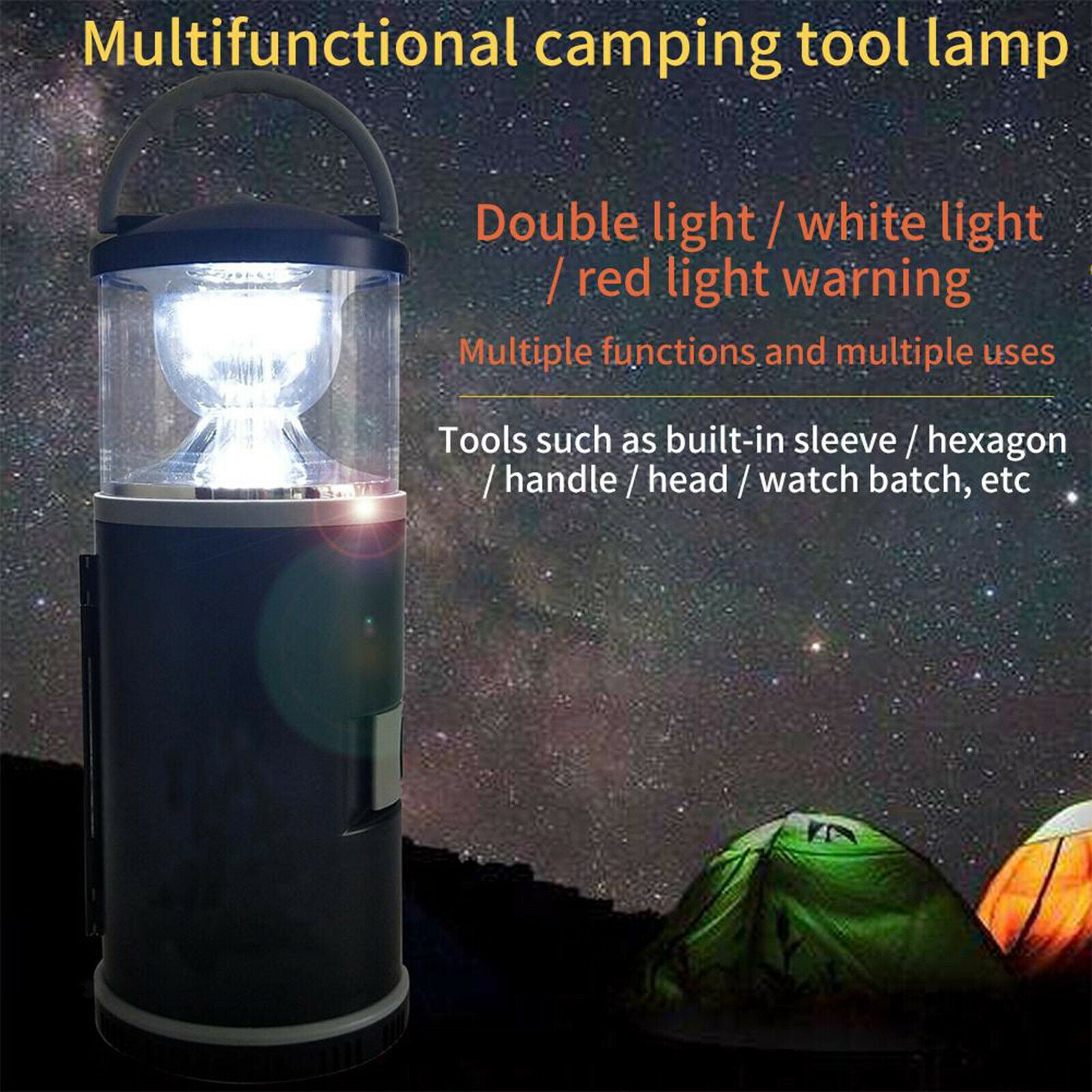 LED Camping Lantern Kit Portable 15 in 1 LED Light with Tools Outdoor Tent Light