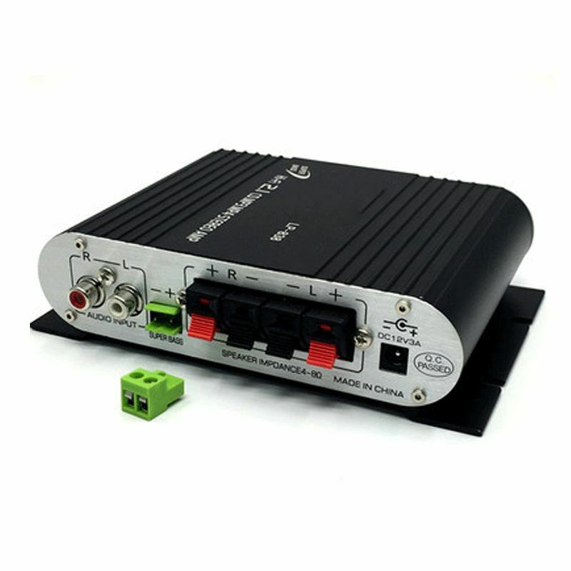 Lepy LP-838 20W Mini HiFi BASS 2.1 Car Home Audio Amplifier Mobile PC Player 12V