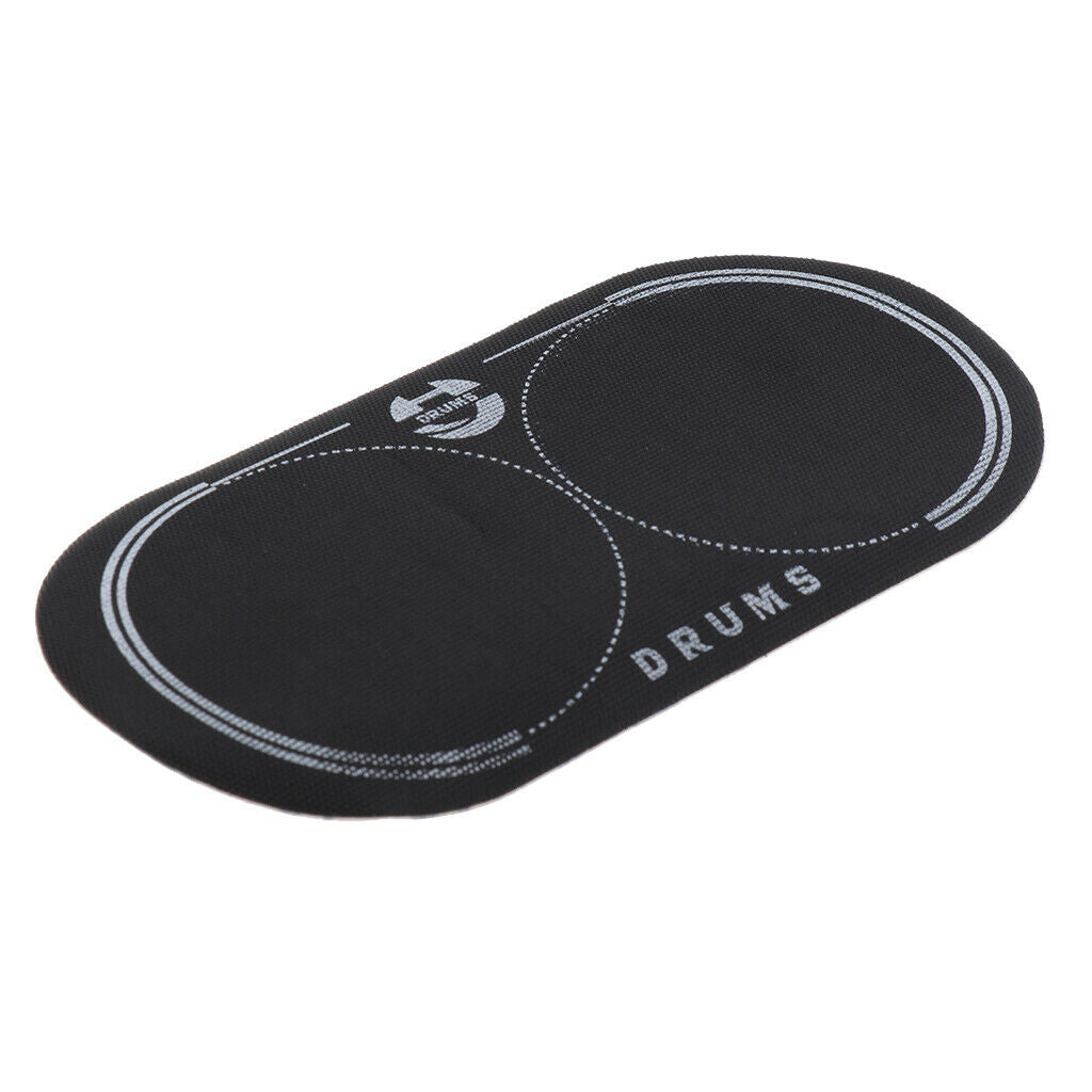 Double Drum Patch for Drumheads Pad Percussion Accessories Instrument Black