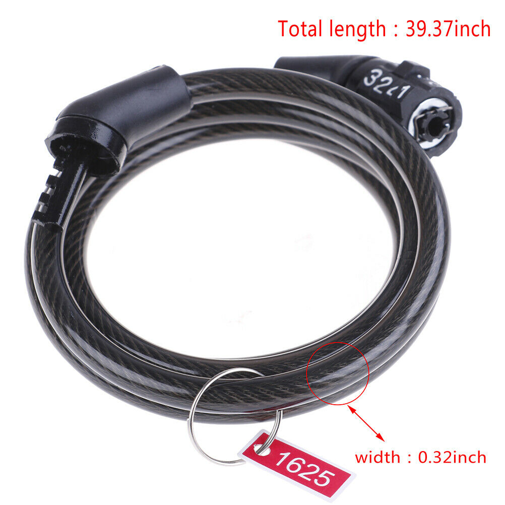 Universal Anti-Theft Bike Bicycle Cycling Lock Stainless Steel Cable C Tw.l8
