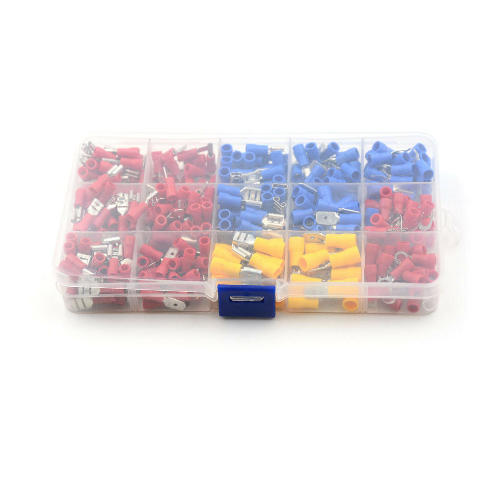 280Pcs/box Assorted Insulated Spade Crimp Terminal Electrical Wire ConnectDD