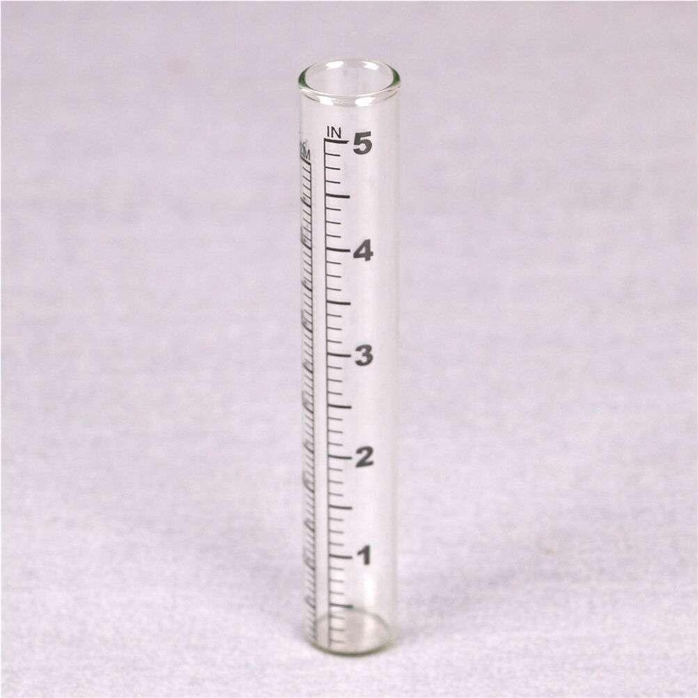 22*140mm Glass Rain Gauge Replacement Tube Outdoor Home Garden Yard Suppl.l8