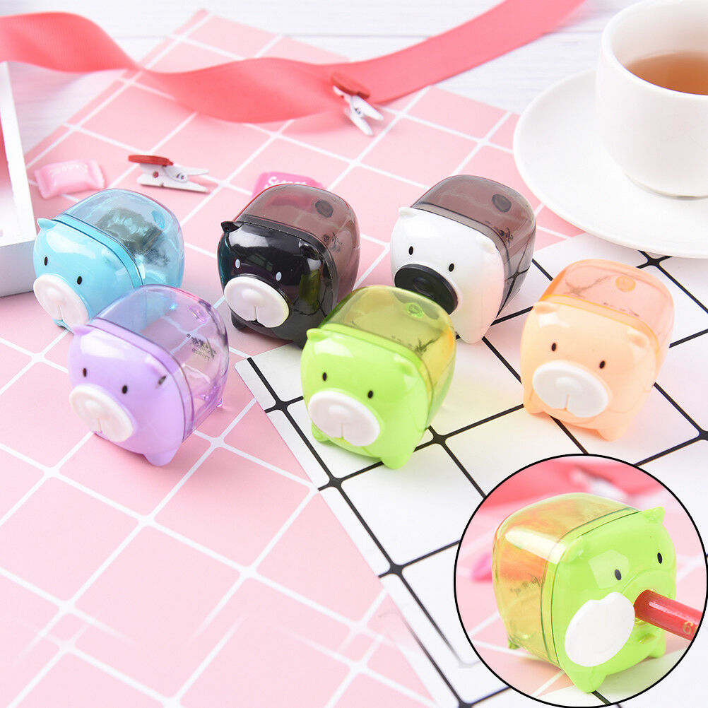 Mini Cartoon Pig Pencil SharpenerBDor Student Kids Gifts Office Station.l8