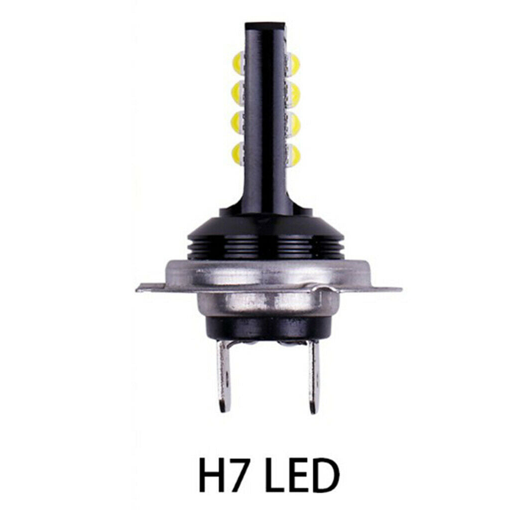 Pair Of H7 6000K White1200LM 60W LED Bulbs For