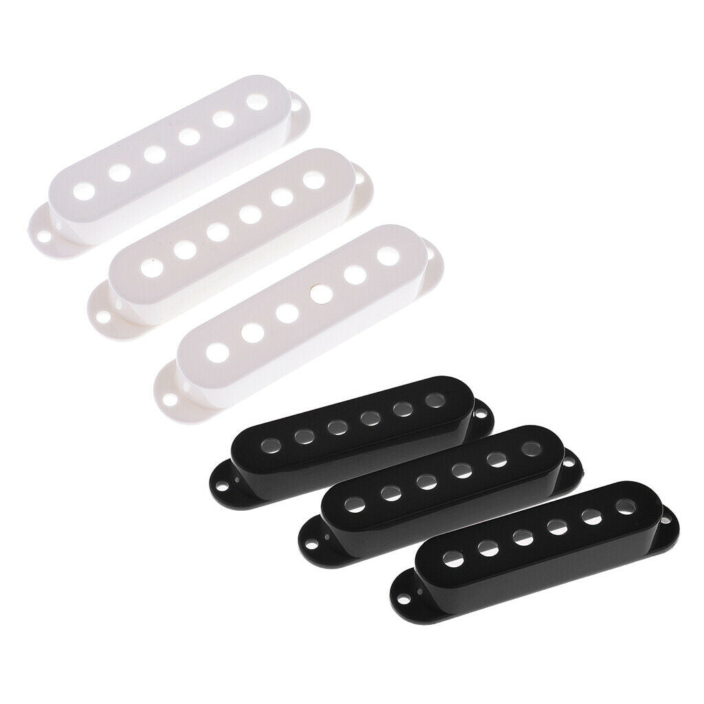 Set of 6pcs Plastic Single Coil Pickup Covers for Stratocaster Replacement