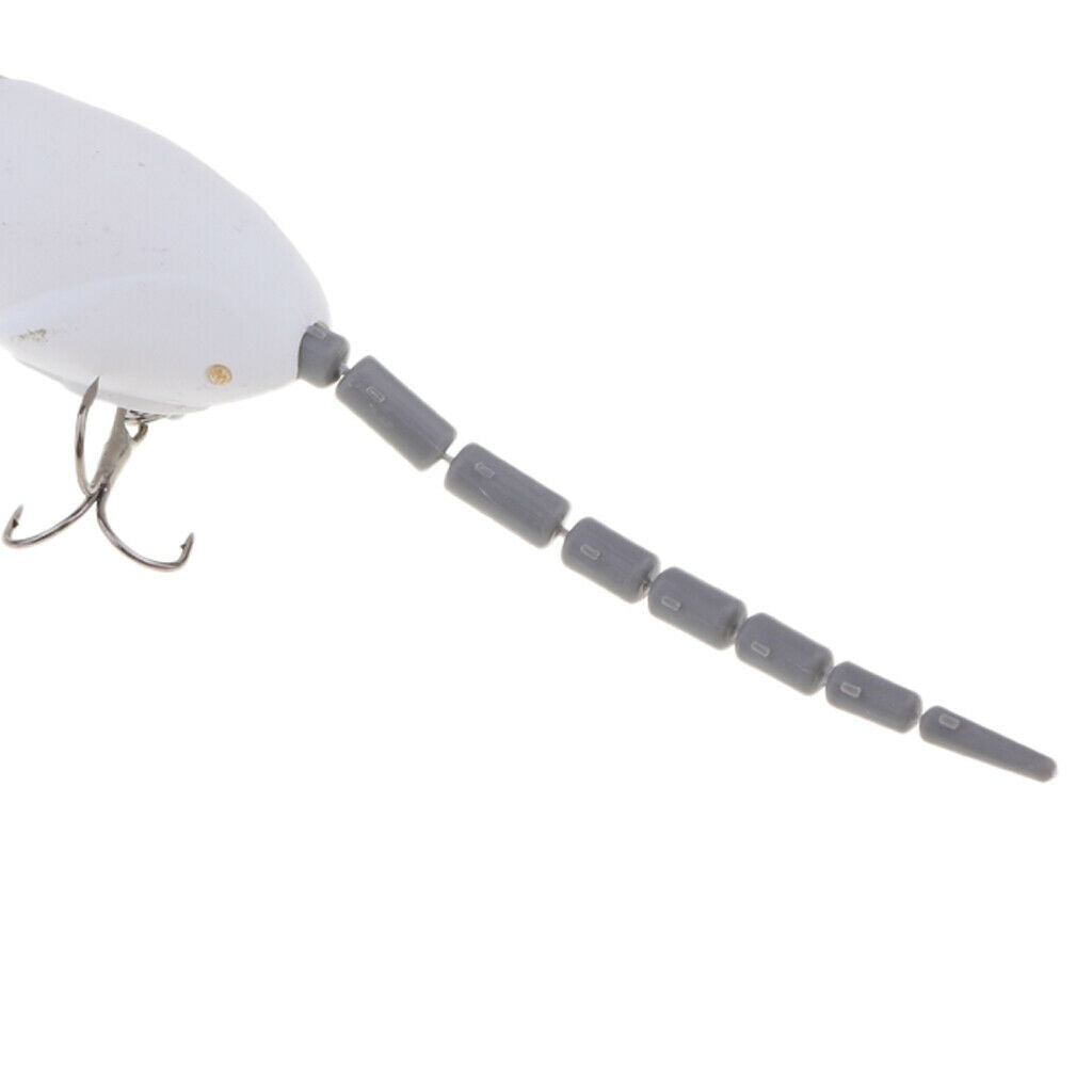 3pcs Hollow Body Mouse Rat Fishing Lures Mice Baits 15cm White/ Gray/ Black/