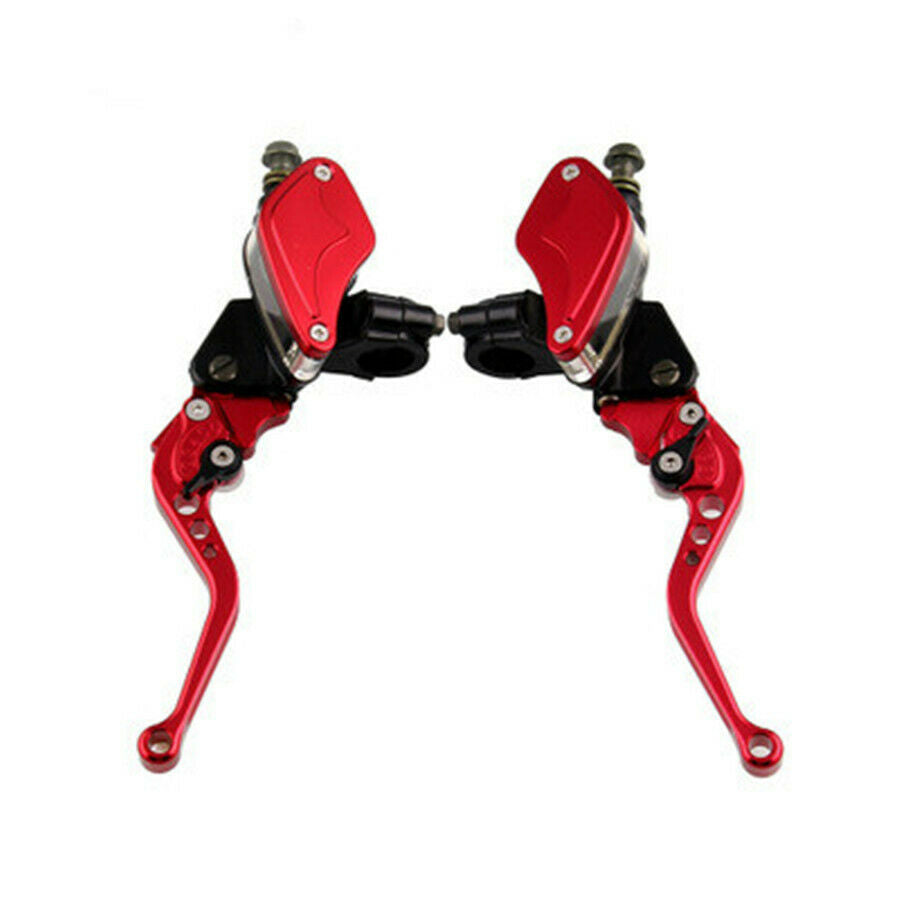 Red 7/8" 22mm Handlebar Control Brake Master Cylinder Hydraulic Clutch Lever