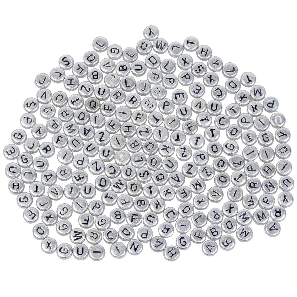 200 Pieces Colorful Acrylic Beads Charm Alphabet Letter Bead DIY Jewelry 6 #