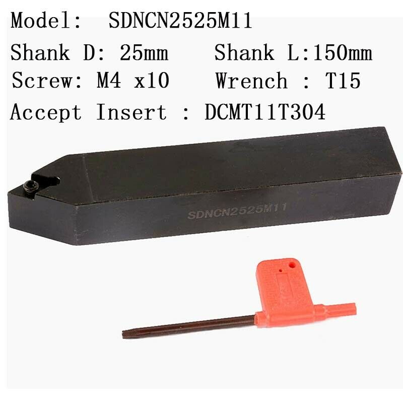 SDNCN2525M11(25mm×150mm) Lathe Turning Tool Holder for DCMT11T304 INSERT
