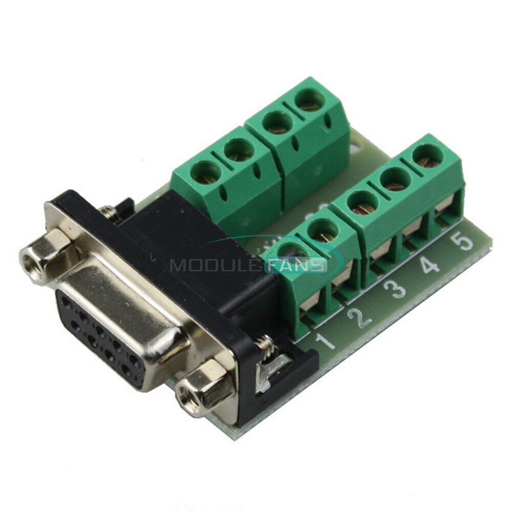 DB9 RS232 Serial Adapter Cable Female Connector Adapter Signal Terminal Module