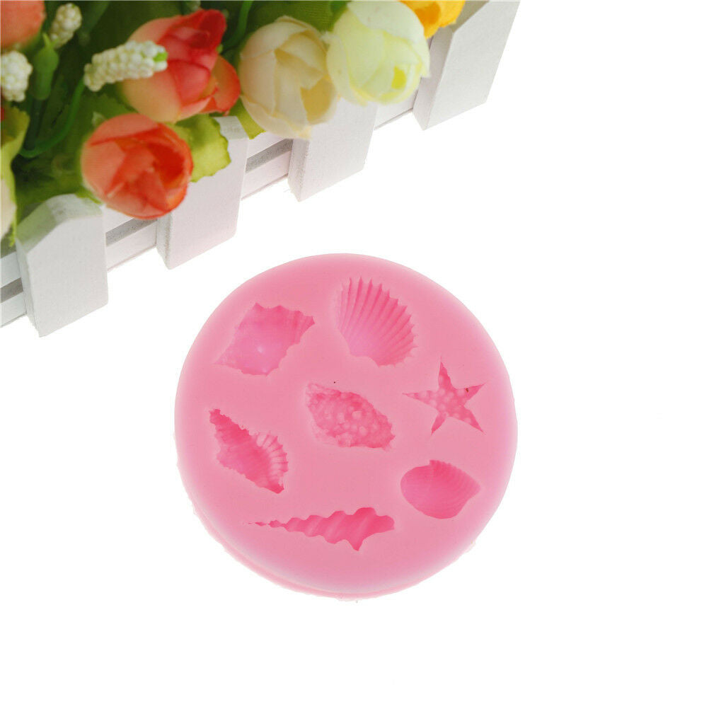 Sea Starfish Seashell Cookie Silicone Molds Cake Decorating Tools Candy M.l8