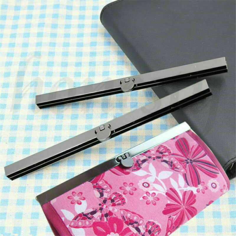 19cm Purse Wallet Frame Bar Edge Strip Clasp Metal Openable Edge Replacement Pip