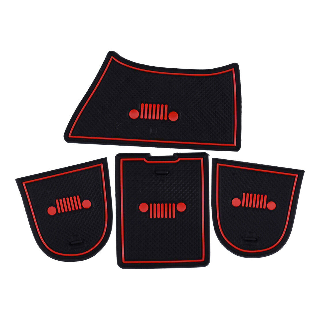 Door Gate Slot Mats Rubber Cup Holder Non-slip Pad fit for Jeep Renegade New Atn