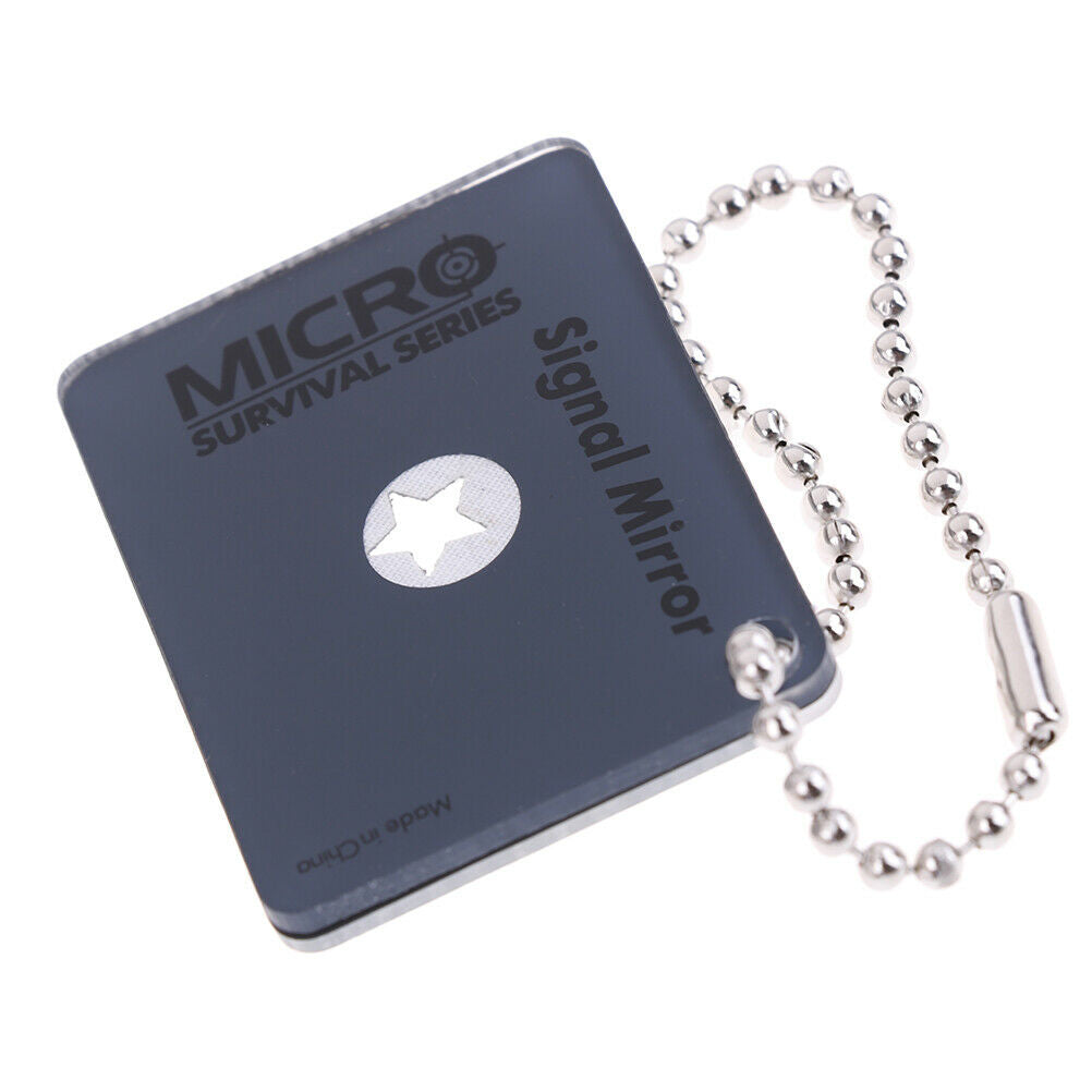 1pc Portable Emergency Floating Signal Mirror Suvival EDC reflective MirrorJ DD