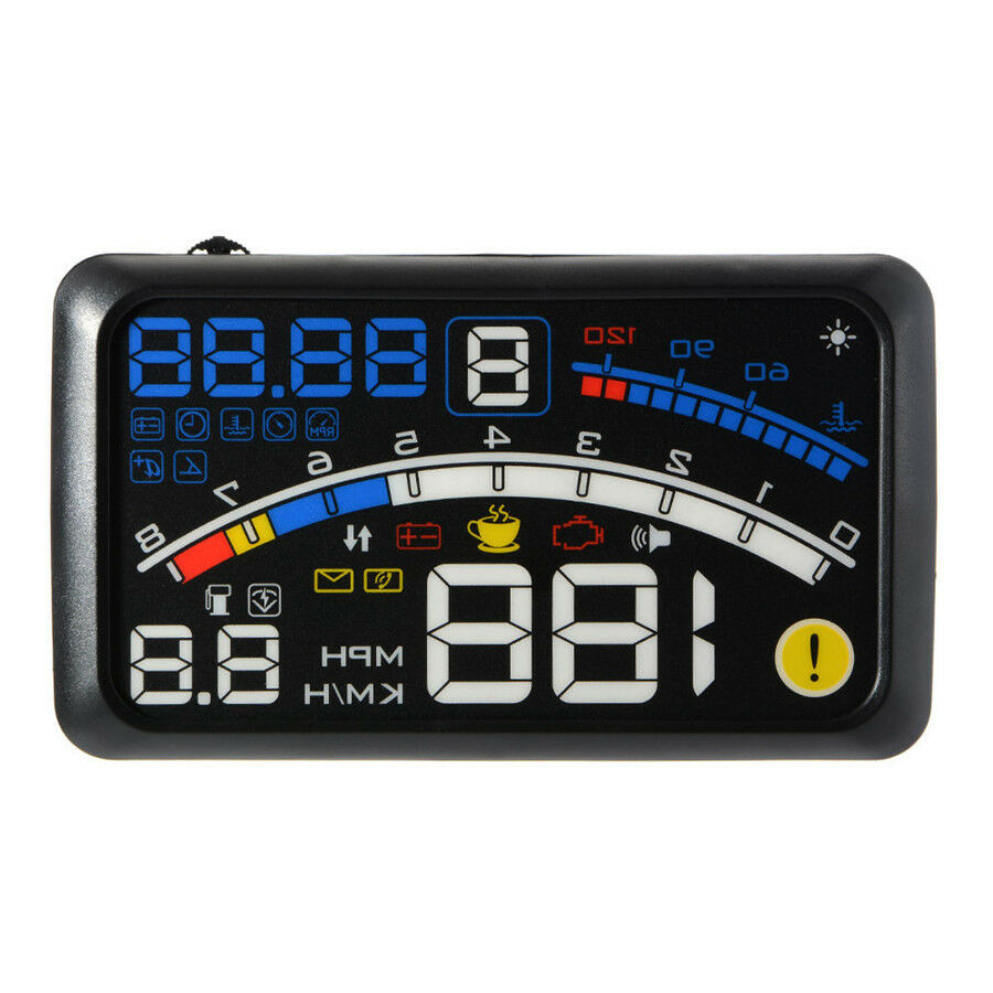 Driving Head Up Display Speedometer Projector OBD2 EOBD Speed Shift Gear Warning