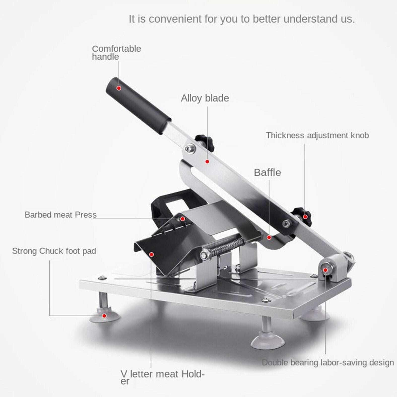 Manual Lamb Frozen Meat Slicer Slicing Machine Food Vegetables Beef Cutter