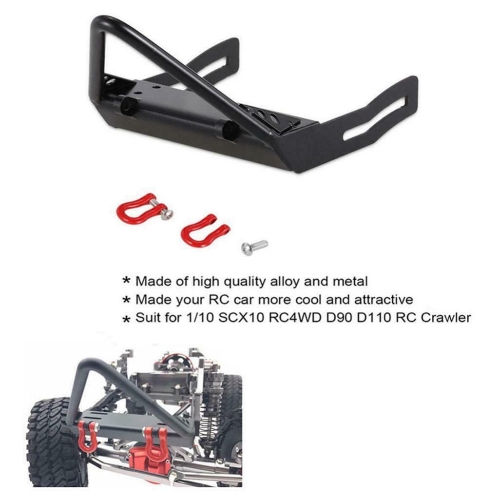 1:10 Front Bumper Bull Bar with 2 LED HeadLights for 1/10 Axial SCX10 RC Car
