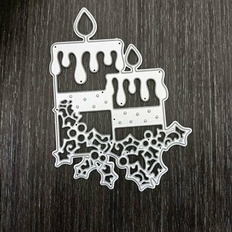Candles Die Cuts Stencils Aesthetic Decorative Embossing Die for Scrapbooking