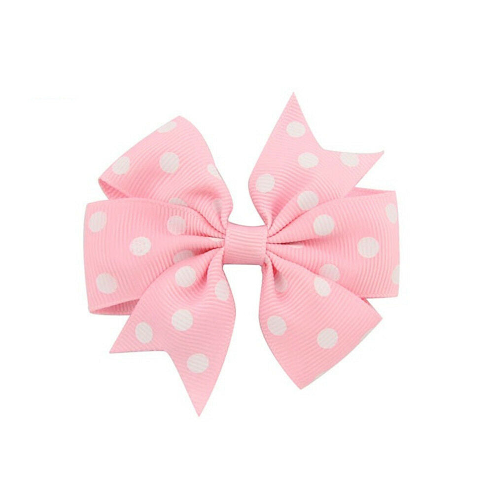 20 pcs Assorted Baby Girls Polka Dot Hair Bows Hair Pins Headwear Accessories