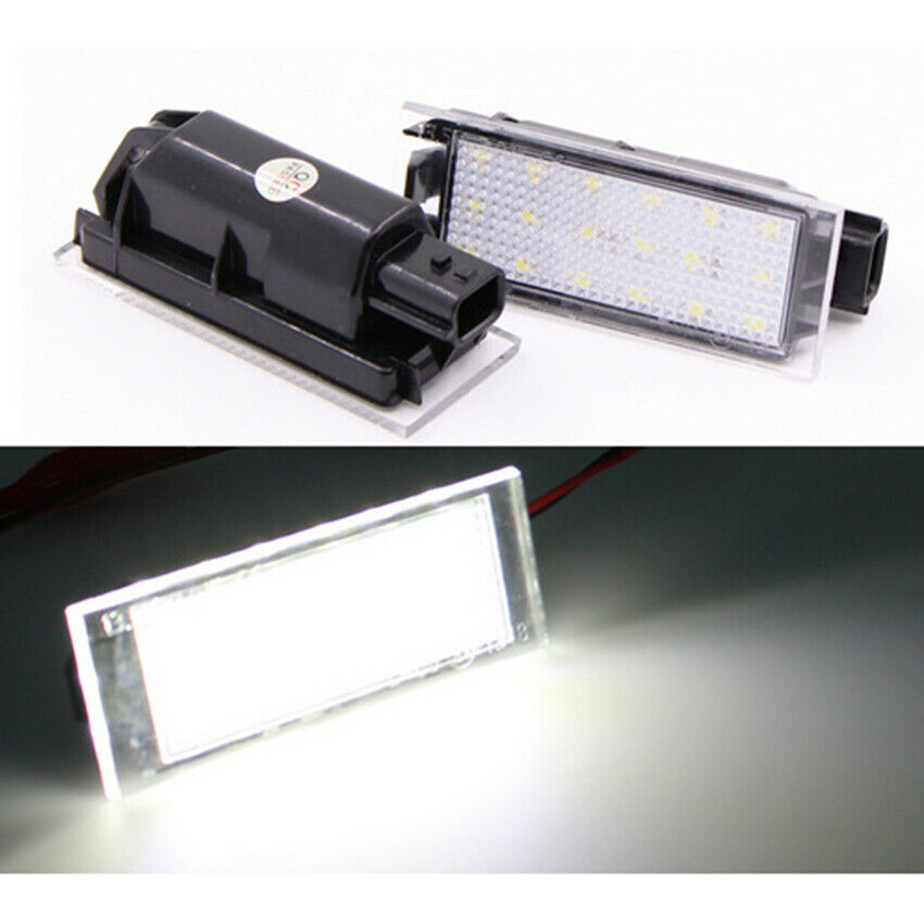 Universal 6000K White LED License Plate Lights Tag Lamp For Dacia Lodgy (2012 ~