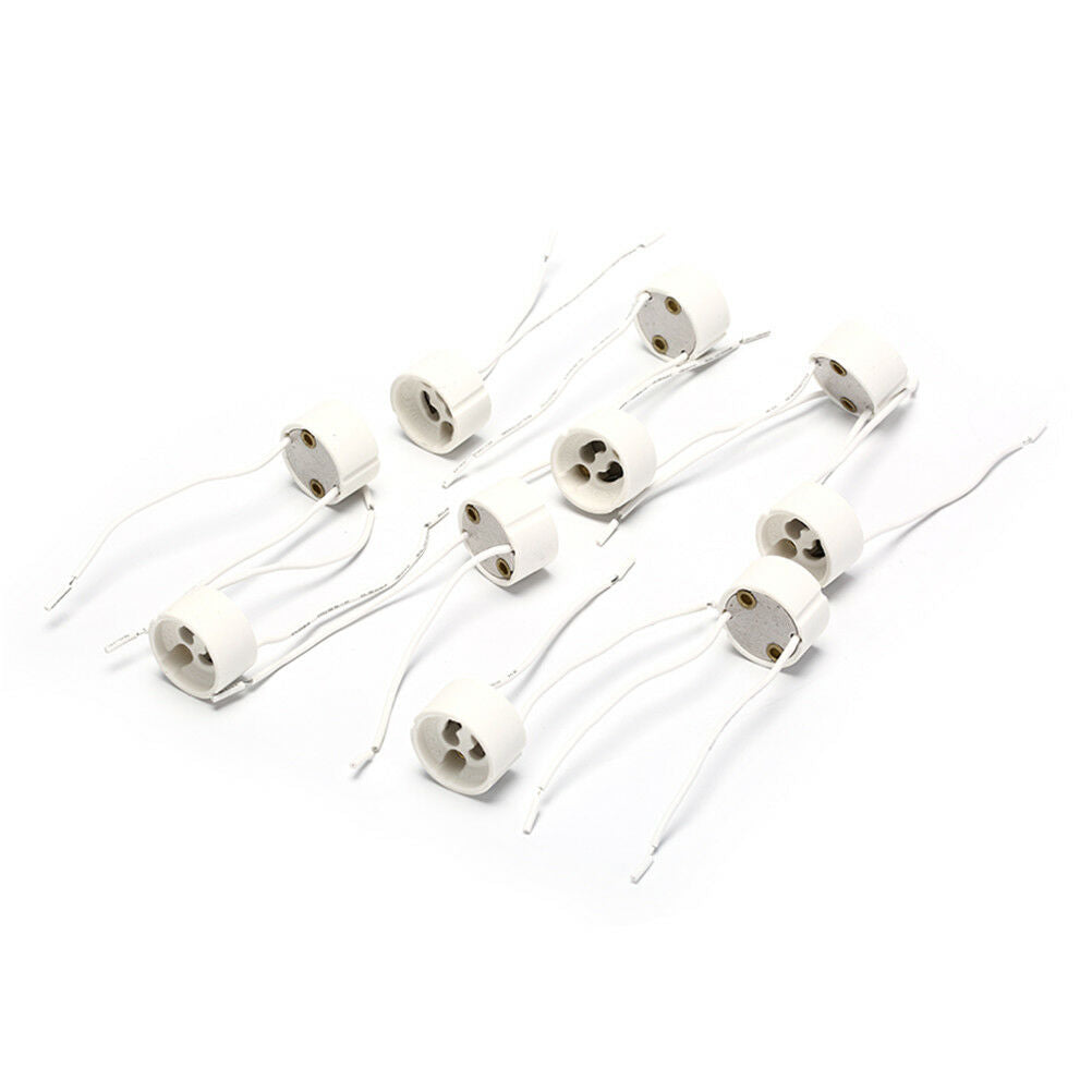 10X LED strip GU10 socket for halogen ceramic light bulb wire connector holde SJ