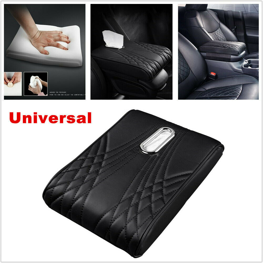 Car PU Armrest Memory Foam Central Control Cover Cover Pad Cushion Tissue Box