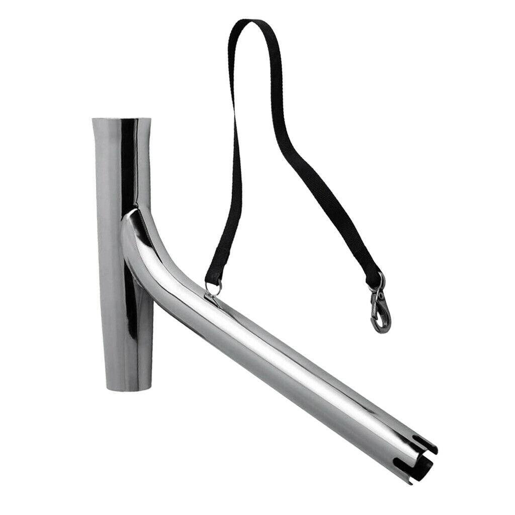 High Polished Stainless Steel Outrigger Boat Fishing Rod Holder with Strap