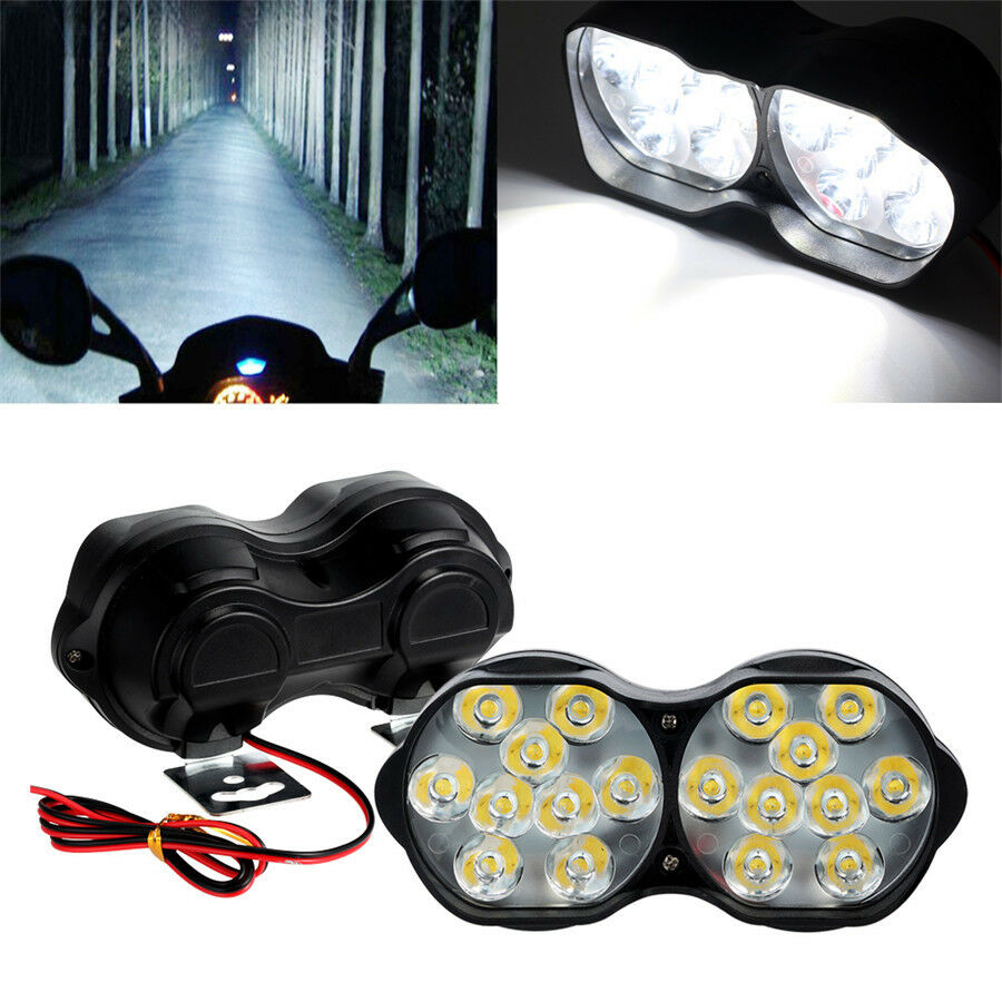 18LED 30W 3000Lm 6500K Motorcycle Headlight Bulb Scooter Spotlight Spot Fog Lamp