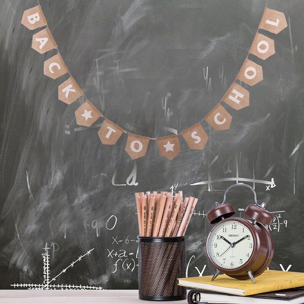 Back to School Natural Burlap Banner with Star Printed for Class Decoration