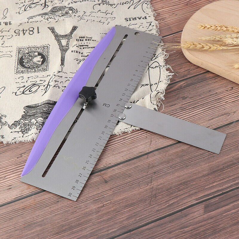 Adjustable Cake Scraper Baking Crisp Corners Cakes Comb Metal Cake Edge SmooBDA