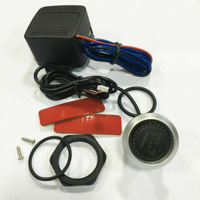 Blue Car SUV Engine Start Push Button Auto Switch Ignition Starter Touch Kit 12V