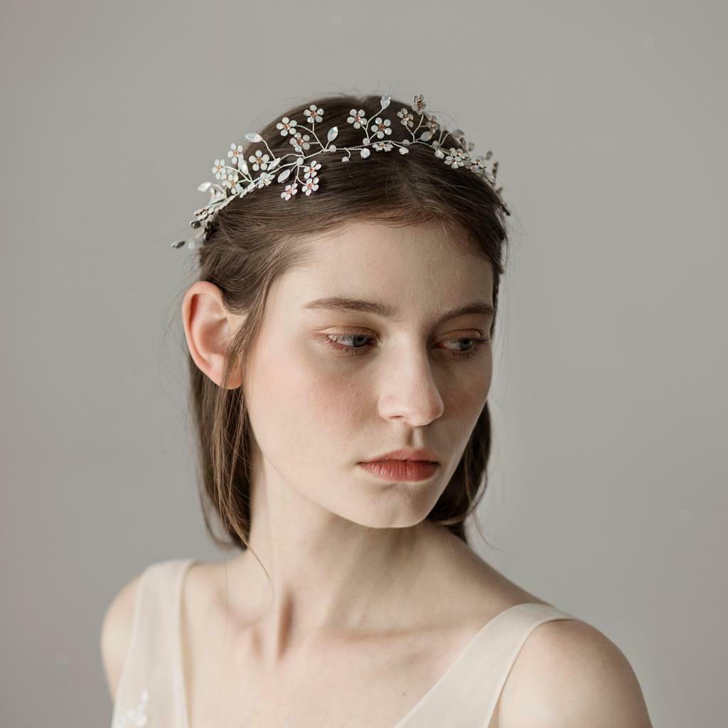 Wedding Headband Rhinestone Flowers Bridal Headdress Hair Accessories