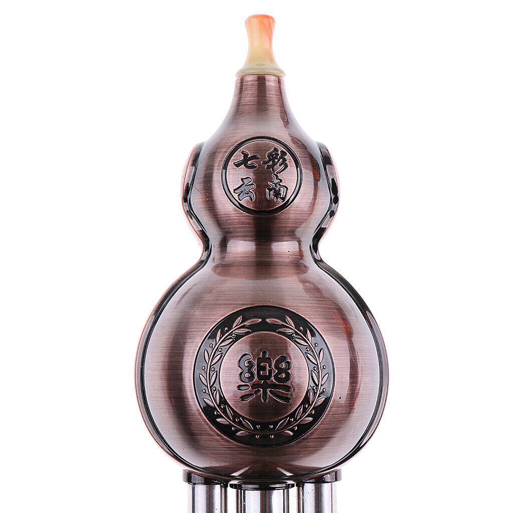 Chinese Hulusi Drawing Gourd Cucurbit Flute Key C Ethnic Musical Instrument