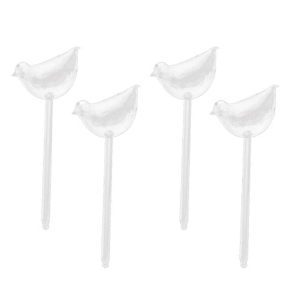 4x Glass Plant Flower Water Feeders Device Self Watering Waterer Accessories