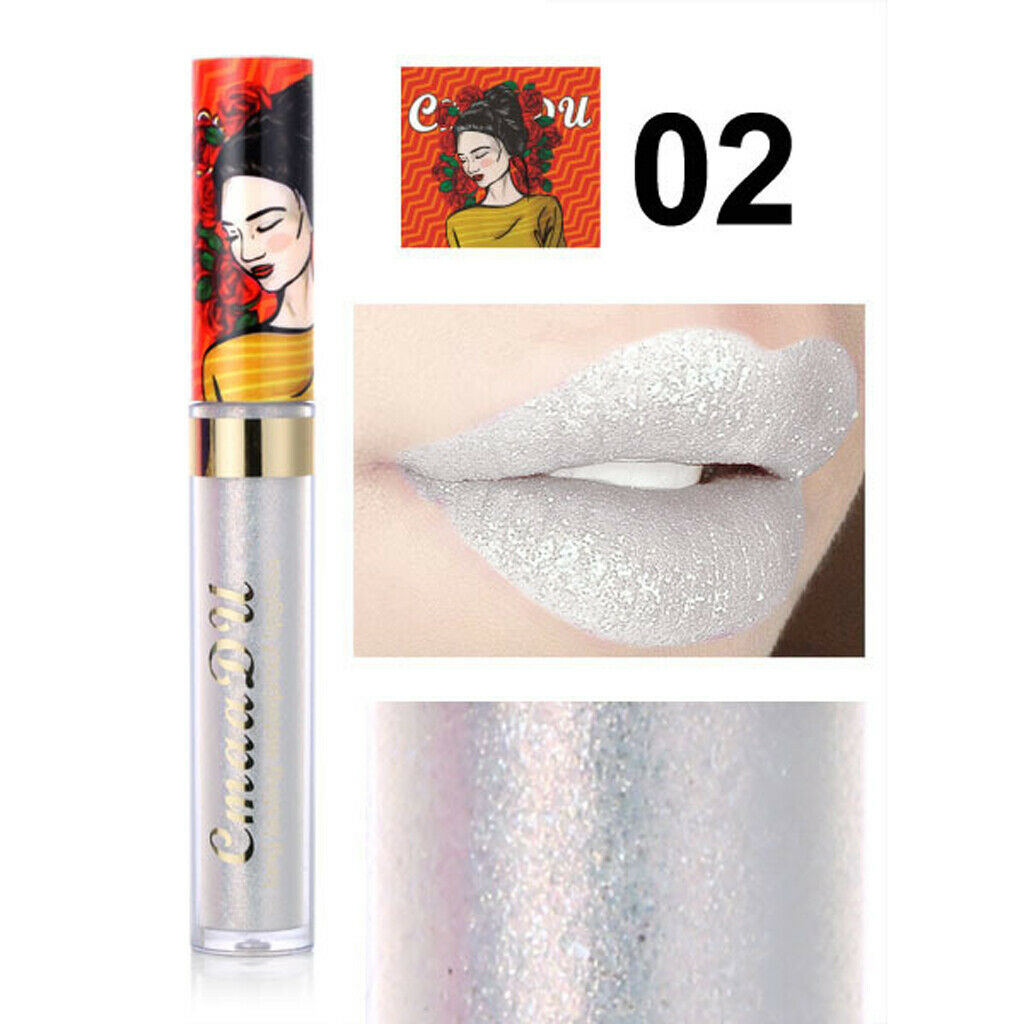 Diamond Shimmer Lipstick Glitter Lip Gloss Waterproof & Long Lasting 4g 02