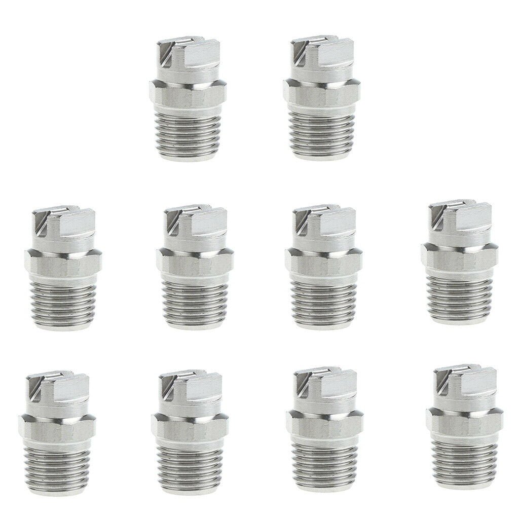 10 Packs Stainless Steel High Pressure Nozzle 1/4" Nozzles Pressure Washer