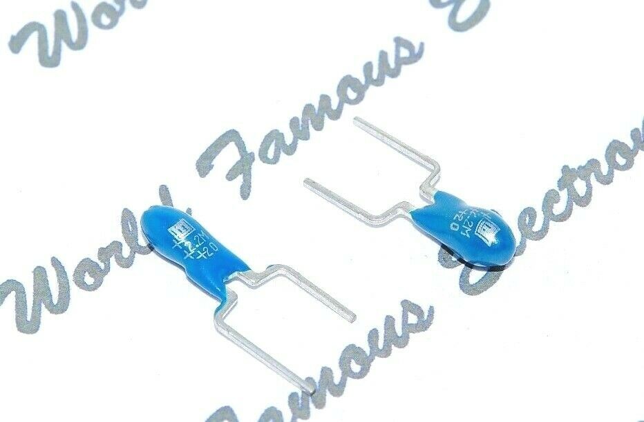 4pcs - 2.2uF (2,2µF) 20V Tantalum Radial Dipped Capacitor - blue