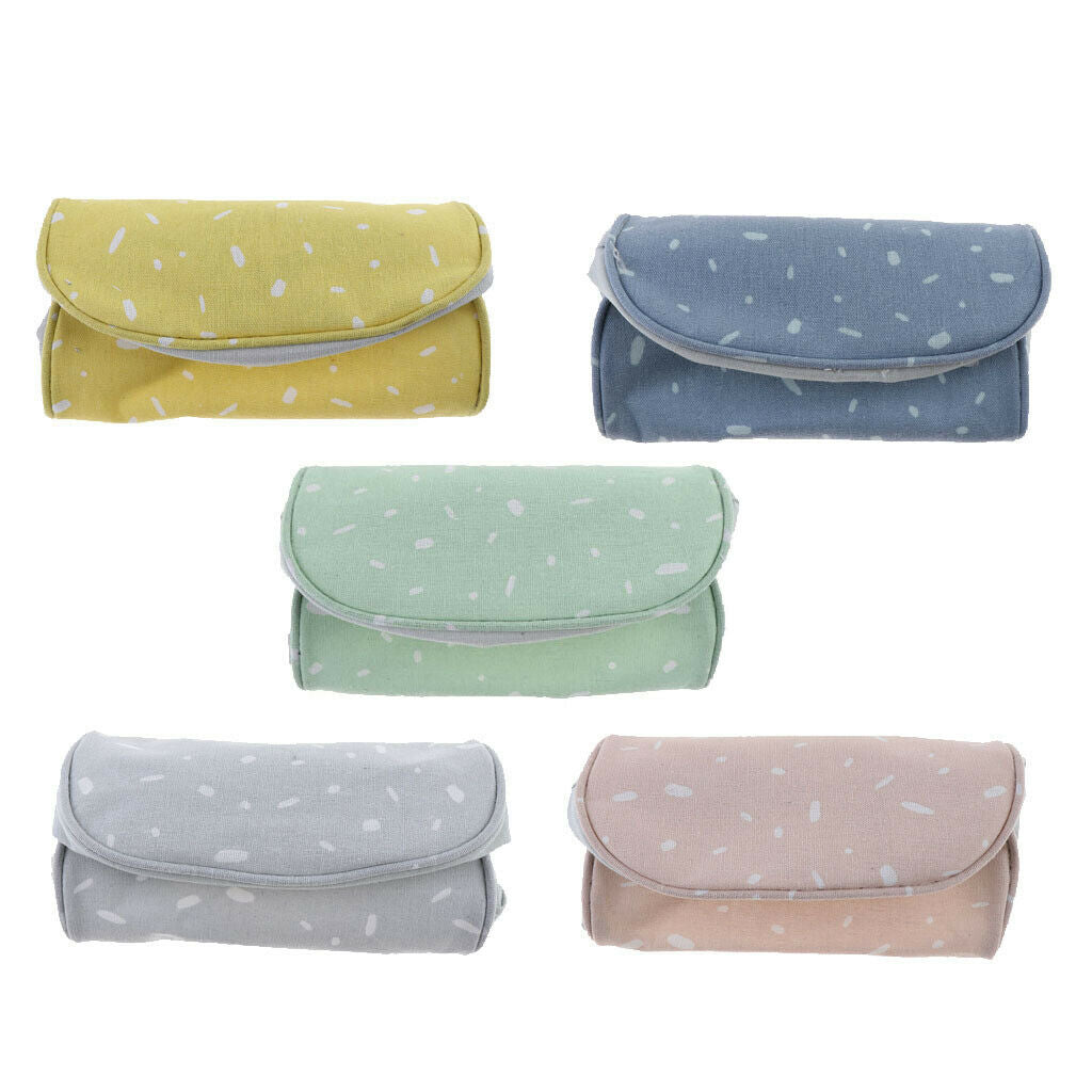 Travel Canvas Tissue Box Napkins Storage Holder for Home Car Light Green