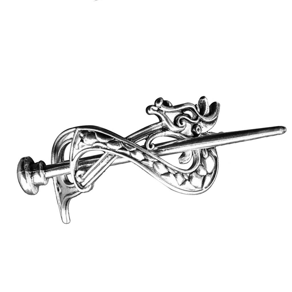 4x Retro Viking Hair Clip Dragon Long Hair Holder Hair Jewelry Accessories