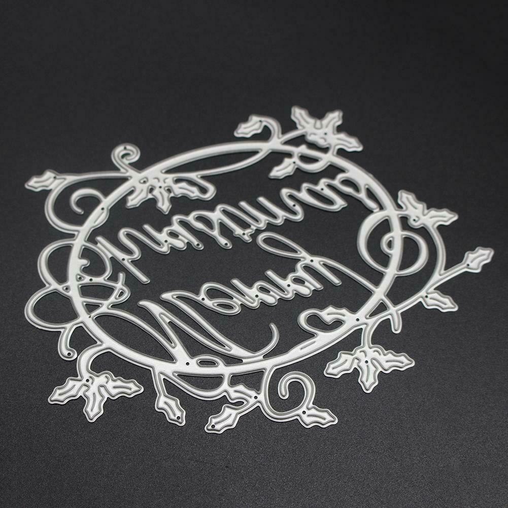 Christmas Words Cutting Die Stencil Scrapbooking Card Template DIY Craft @