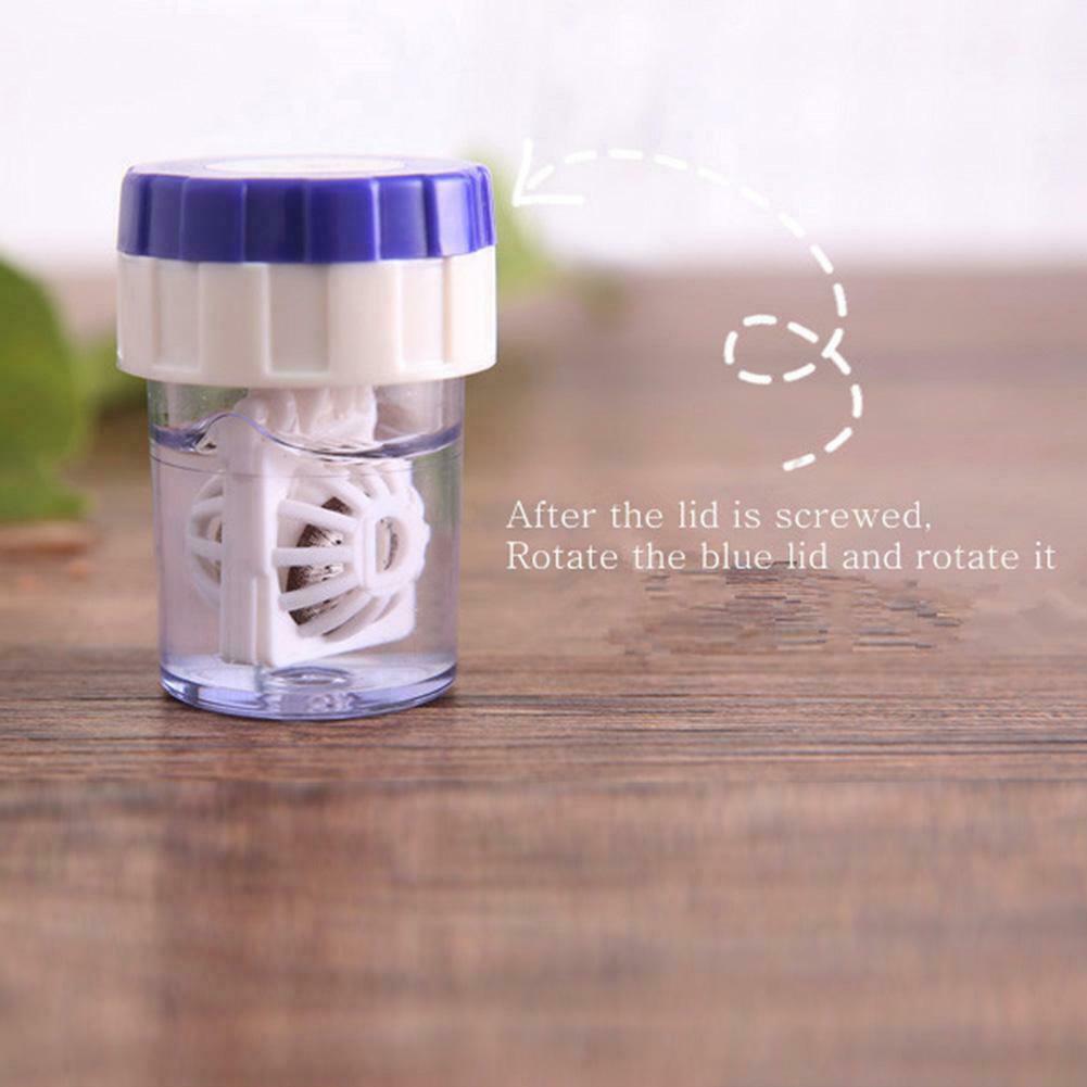 US-pupil Plastic Washing Box Manually Contact Lens Cleaner Container Tools @