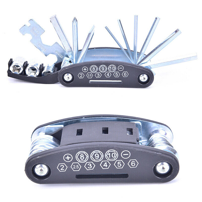 16in1 Multifunction Bicycle Repair Tool Kit Hex Spoke Cycling Screwdriver Too Kt