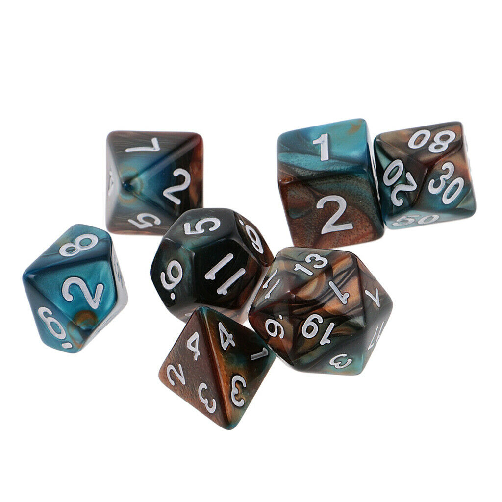 7PCS Polyhedral Dice 16mm For  DND RPG MTG Table Game