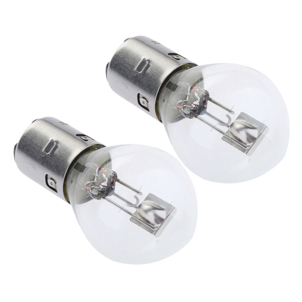 2x 12V 35W Bright White Halogen Headlight Bulbs Clear BA20D S2